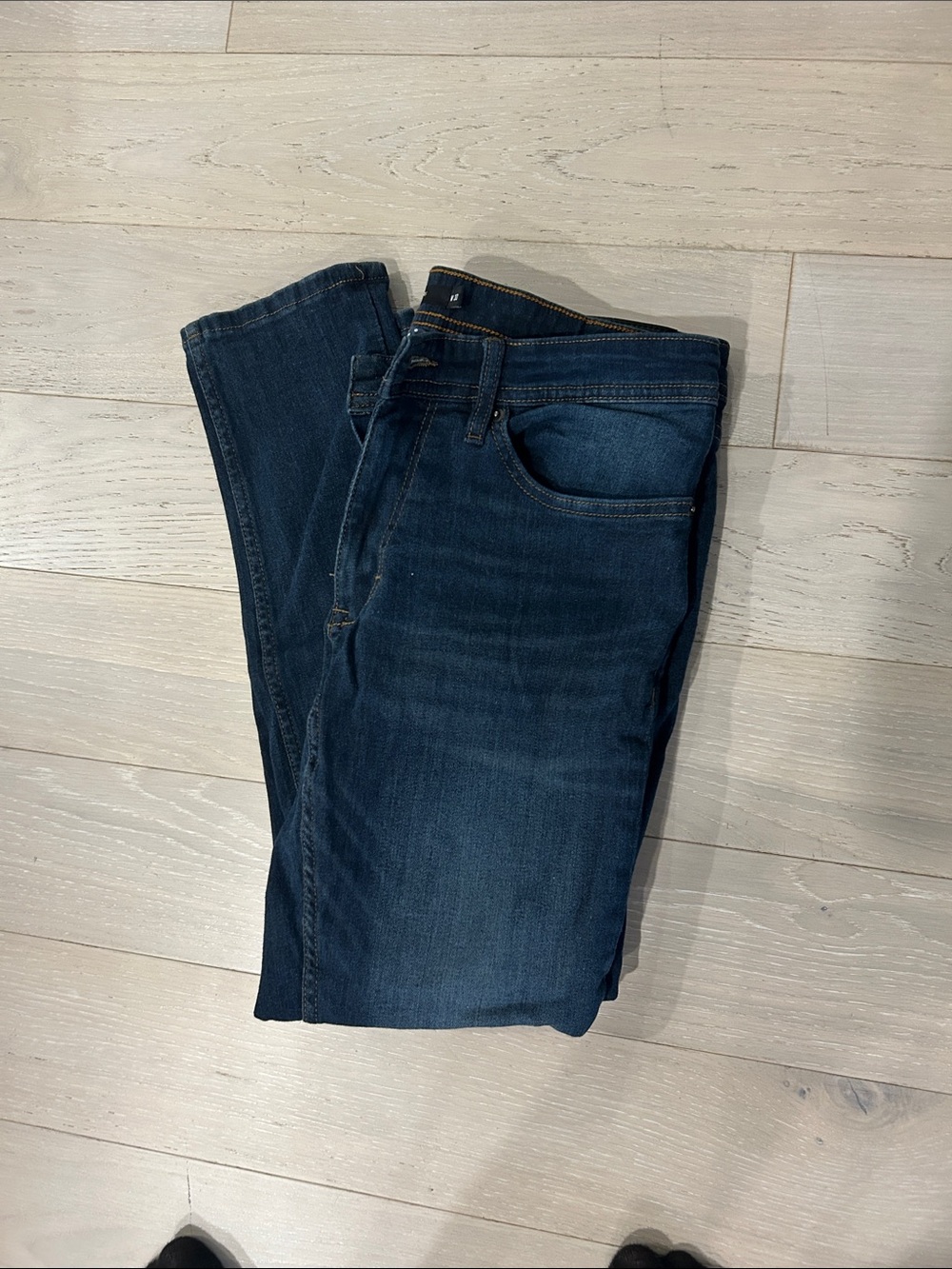 Tahari Men's Navy Slim Straight Jeans 30x30